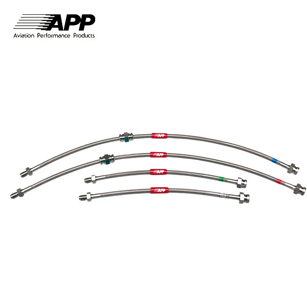 APP ブレーキライン ステンレスフィッティング 180SX RS13 KRS13 RPS13 KRPS13 F:4POT R:2POT|オートクラフト