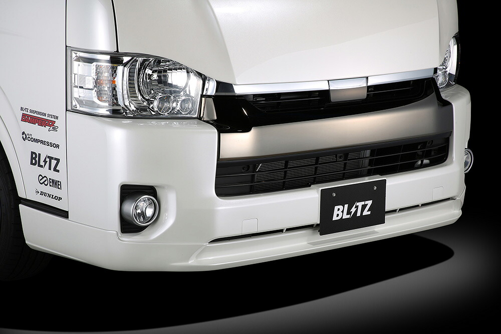 BLITZ ブリッツ エアロスピード Rコンセプト フロントリップスポイラー ウレタン 未塗装 ハイエースバン TRH211K TRH216K H25.12～ 2TR-FE/2KD-FE ワイドボディ