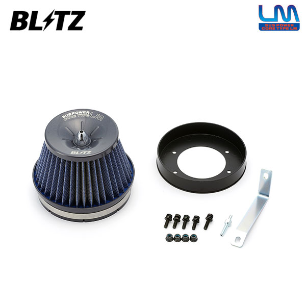 BLITZ ブリッツ サスパワー コアタイプLM ブルー エアクリーナー スカイライン ER34 H10.5～H13.6 RB25DE