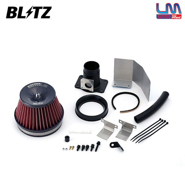 BLITZ ブリッツ サスパワー コアタイプLM レッド エアクリーナー フィットハイブリッド GP1 H22.10～H25.9 LDA