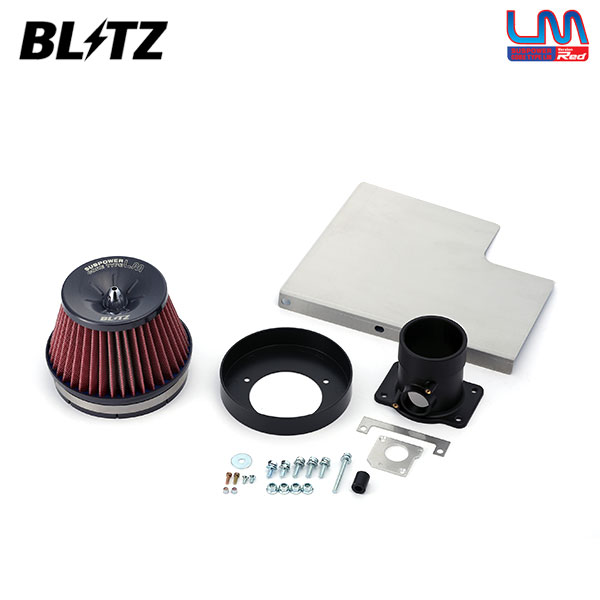 BLITZ ブリッツ サスパワー コアタイプLM レッド エアクリーナー レガシィツーリングワゴン BR9 H21.5～ EJ25 ターボ