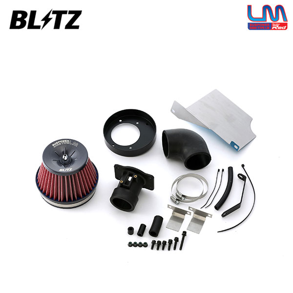 BLITZ ブリッツ サスパワー コアタイプLM レッド エアクリーナー フィットハイブリッド GP4 H24.5～H25.9 LEA RS｜オートクラフト