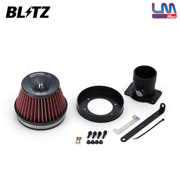 BLITZ ブリッツ サスパワー コアタイプLM レッド エアクリーナー インプレッサ GDB GDA H12.8～H19.6 EJ20 ターボ｜オートクラフト