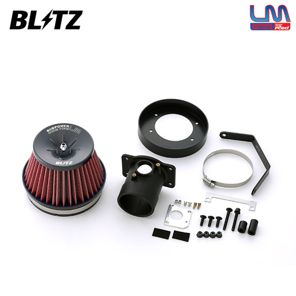 BLITZ ブリッツ サスパワー コアタイプLM レッド エアクリーナー ヴェルファイア GGH30W GGH35W H27.1～H30.1 2GR-FE