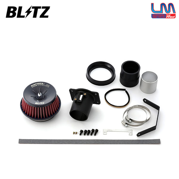 BLITZ ブリッツ サスパワー コアタイプLM レッド エアクリーナー カローラツーリング NRE210W R1.10～ 8NR-FTS