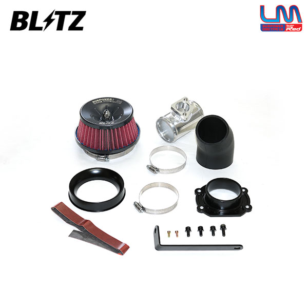 BLITZ ブリッツ サスパワー コアタイプLM レッド エアクリーナー エクリプスクロス GK1W H30.3～ 4B40