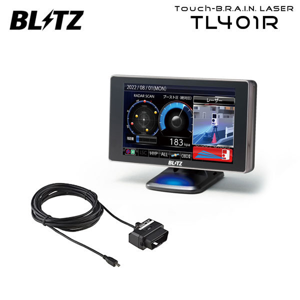 BLITZ ブリッツ Touch-B.R.A.I.N.LASER OBDアダプター 05〜 セット レーザー TL401R HNT32 レーダー探知機