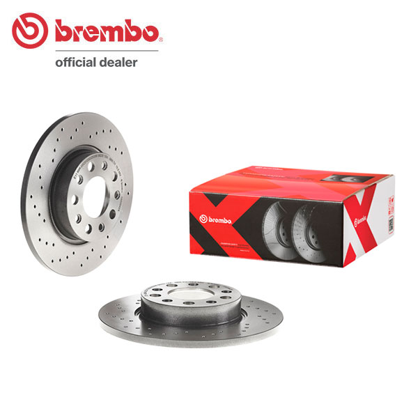 brembo ブレンボ エクストラブレーキローター リア用 フィアット 500X (チンクエチェント エックス) 33414 H27.10～R1.5 16バルブ ターボ FF 1.4L フロントATE 140ps (281x26mmディスク) 送料:全国一律無料