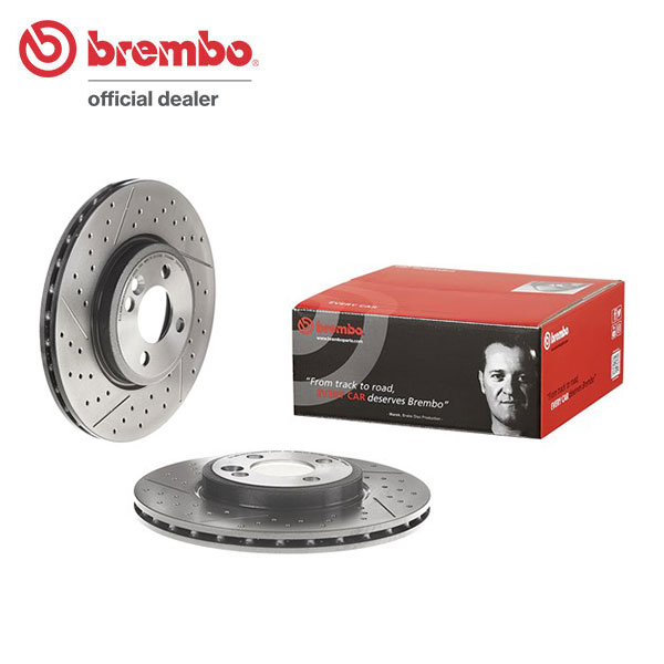 brembo ブレンボ ブレーキローター フロント用 ミニ (R59) SY16S H24.1～ クーパーS ロードスター JCWスポーツブレーキ(1POT)(ドリルド&スリット) 送料:全国一律無料