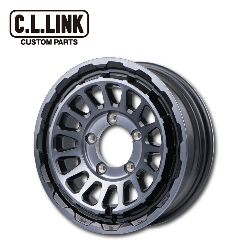 シーエルリンク アルミホイール UNIONRIM HR 16×5.5J +20 139.7 5H MB/MSC(マットスモーククリア) 4本セット ジムニー JA12 JA22 JB23 JB64 沖縄・離島は要確認