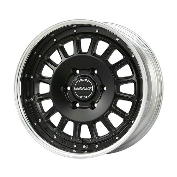 CRS ESSEX ホイール ENCD-18 2ピース 18×9J +25～+50 1本 セミグロスブラック(SBK)/アルマイト ハイエース 200系 2004年8月～ 沖縄・離島は要確認