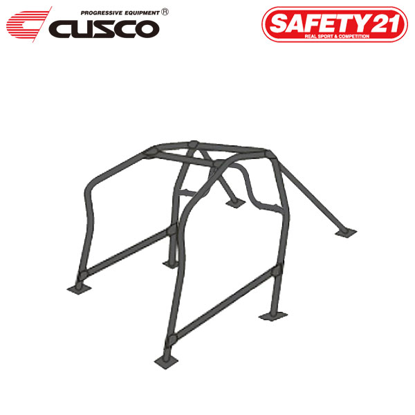 CUSCO クスコ ロールケージ SAFETY21 6点式+メインアーチ横バー+サイドバー 定員2名 逃げ ロードスター ND5RC 2015年05月～ P5-VP 1.5 FR ※沖縄・離島は着払い ※個人宅発送不可、車屋宛のみ｜オートクラフト