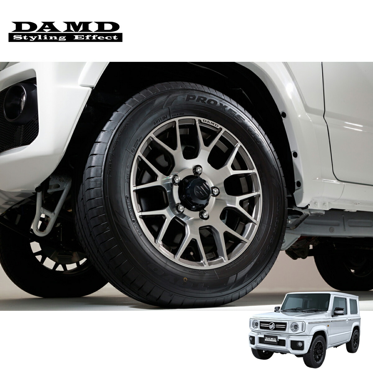 DAMD ダムド 【JIMNY “little G. STANDARD”】 little G. ホイール （ 16×5.5J +20 ） 単品 シルバー ジムニー JB64W 1-4型 個人宅配送不可 離島は要確認