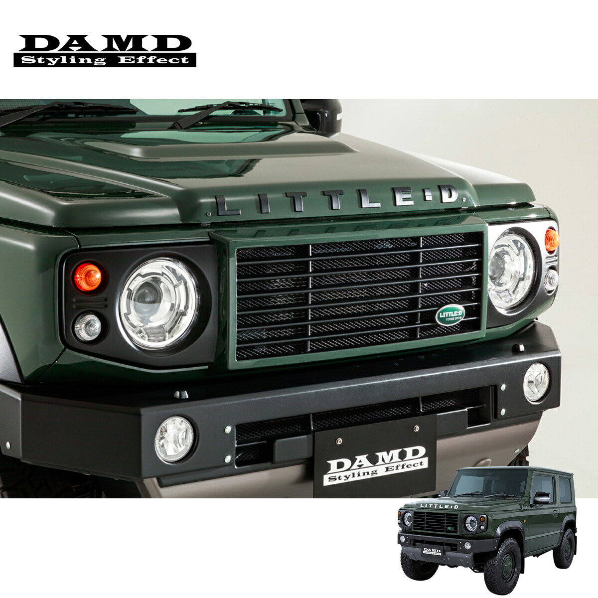 DAMD ダムド 【JIMNY “little D.”】 フロントグリル 純正色×マットブラック塗装品 ジムニー JB64W 2018.7～ 1-4型 個人宅配送不可 離島は要確認