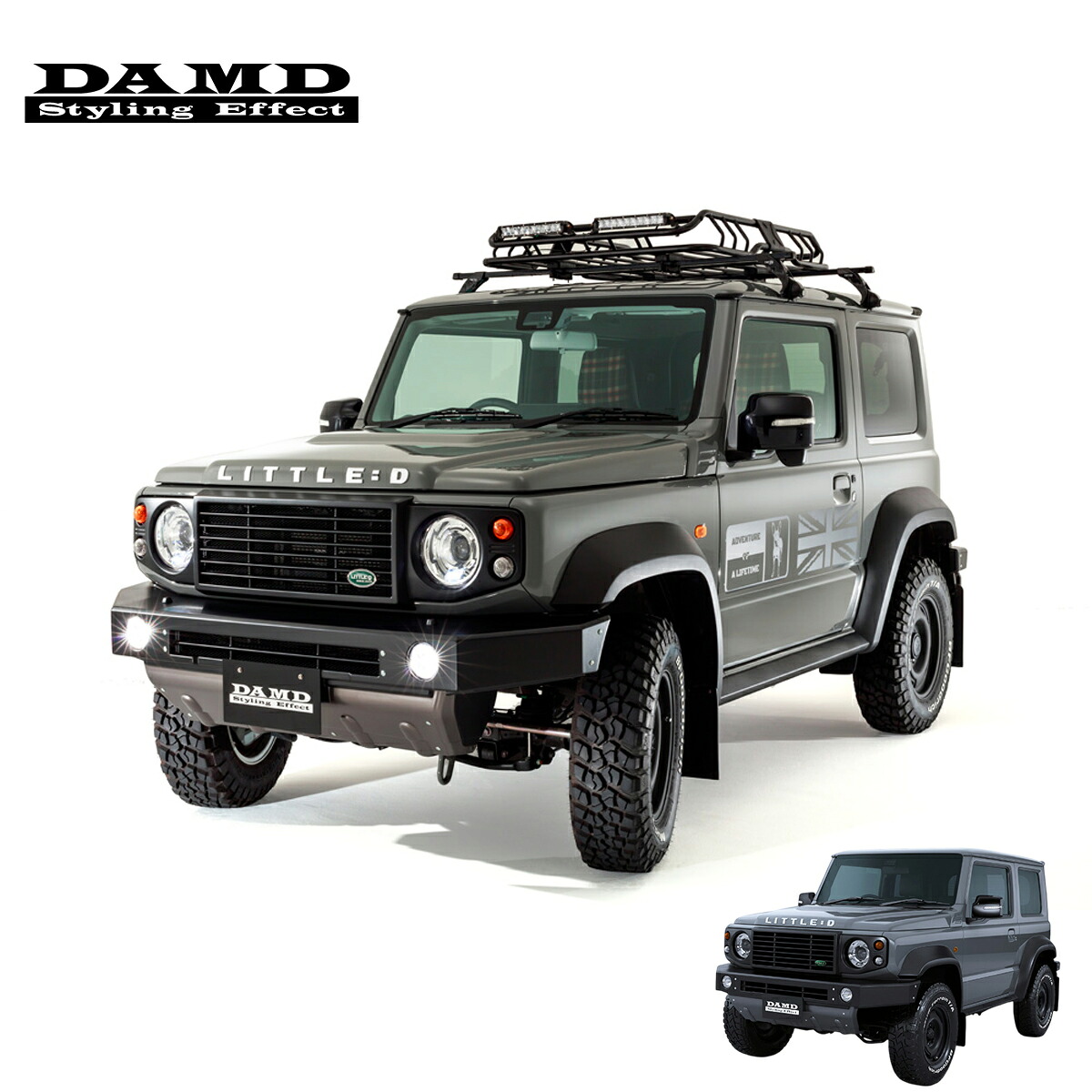 DAMD ダムド 【JIMNY SIERRA “little D.”】 コンプリートキット & WILDBOAR for SIERA 塗装済品 ジムニーシエラ JB74W 2018.7～ 1-4型 個人宅配送不可 離島は要確認
