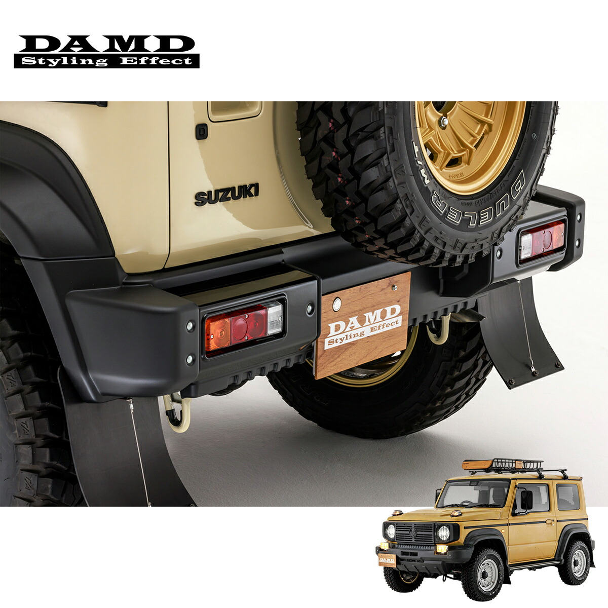 DAMD ダムド 【JIMNY SIERRA “ little G. TRADITIONAL”】 little G. TRADITIONAL リアバンパー 塗装済品 ジムニーシエラ JB74W 2018.7～ 1-4型 個人宅配送不可 離島は要確認