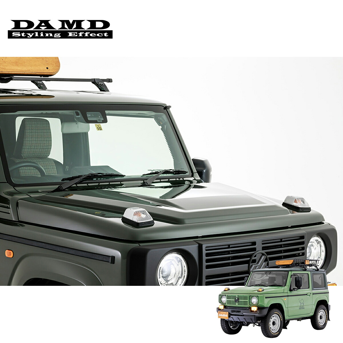 DAMD ダムド 【JIMNY “little G. TRADITIONAL”】 little G. ボンネットカバー 塗装済品 ジムニー JB64W 2018.7~ 1-4型 個人宅配送不可 離島は要確認|オートクラフト