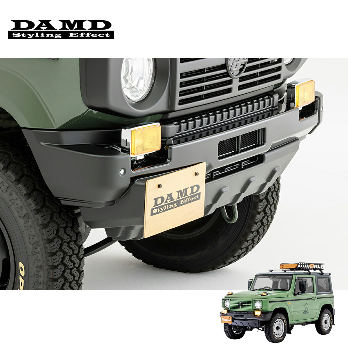 DAMD ダムド 【JIMNY “little G. TRADITIONAL”】 little G. TRADITIONAL フロントバンパー 未塗装品素地 ジムニー JB64W 2018.7～ 1-4型 個人宅配送不可 離島は要確認