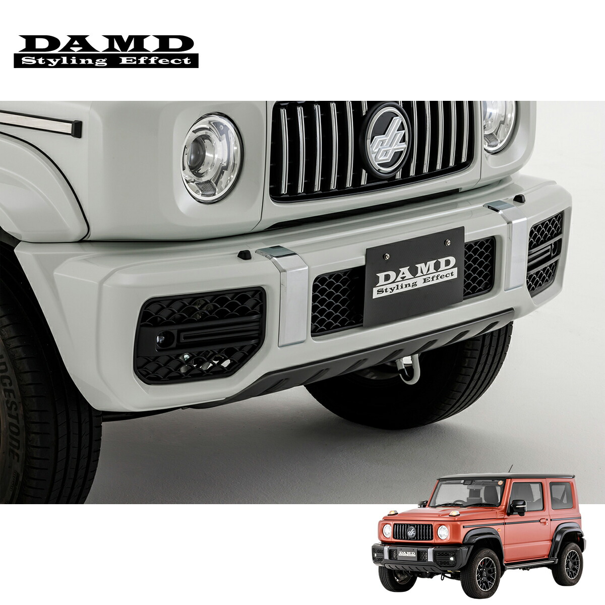 DAMD ダムド 【JIMNY SIERRA “ little G. ADVANCE”】 little G. ADVANCE フロントバンパー 未塗装品素地 ジムニーシエラ JB74W 2018.7～ 1-4型 個人宅配送不可 離島は要確認