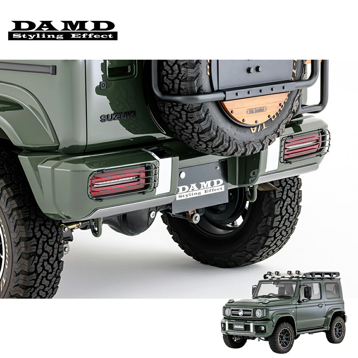 DAMD ダムド 【JIMNY SIERRA “ little G. AVENTURA”】 little G. ADVANCE リアバンパー 塗装済品 ジムニーシエラ JB74W 2018.7~ 1-4型 個人宅配送不可 離島は要確認