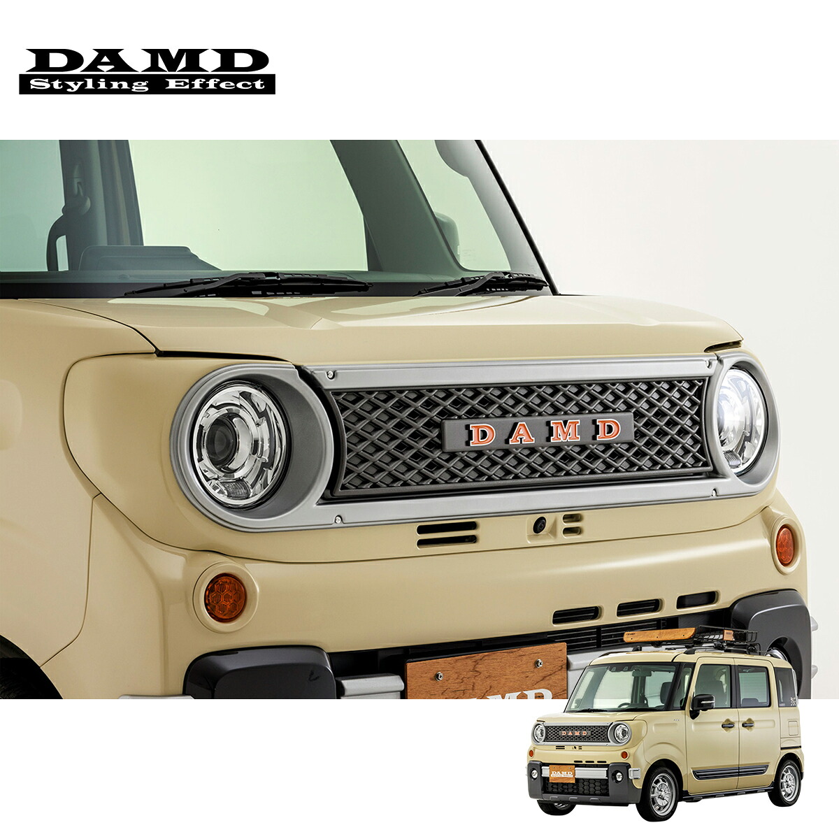 DAMD ダムド 【SPACIA GEAR ROAM】 ROAM グリル&ライトカウル 未塗装品素地 スペーシアギア MK53S 2018.12~2024.9 個人宅配送不可 離島は要確認|オートクラフト