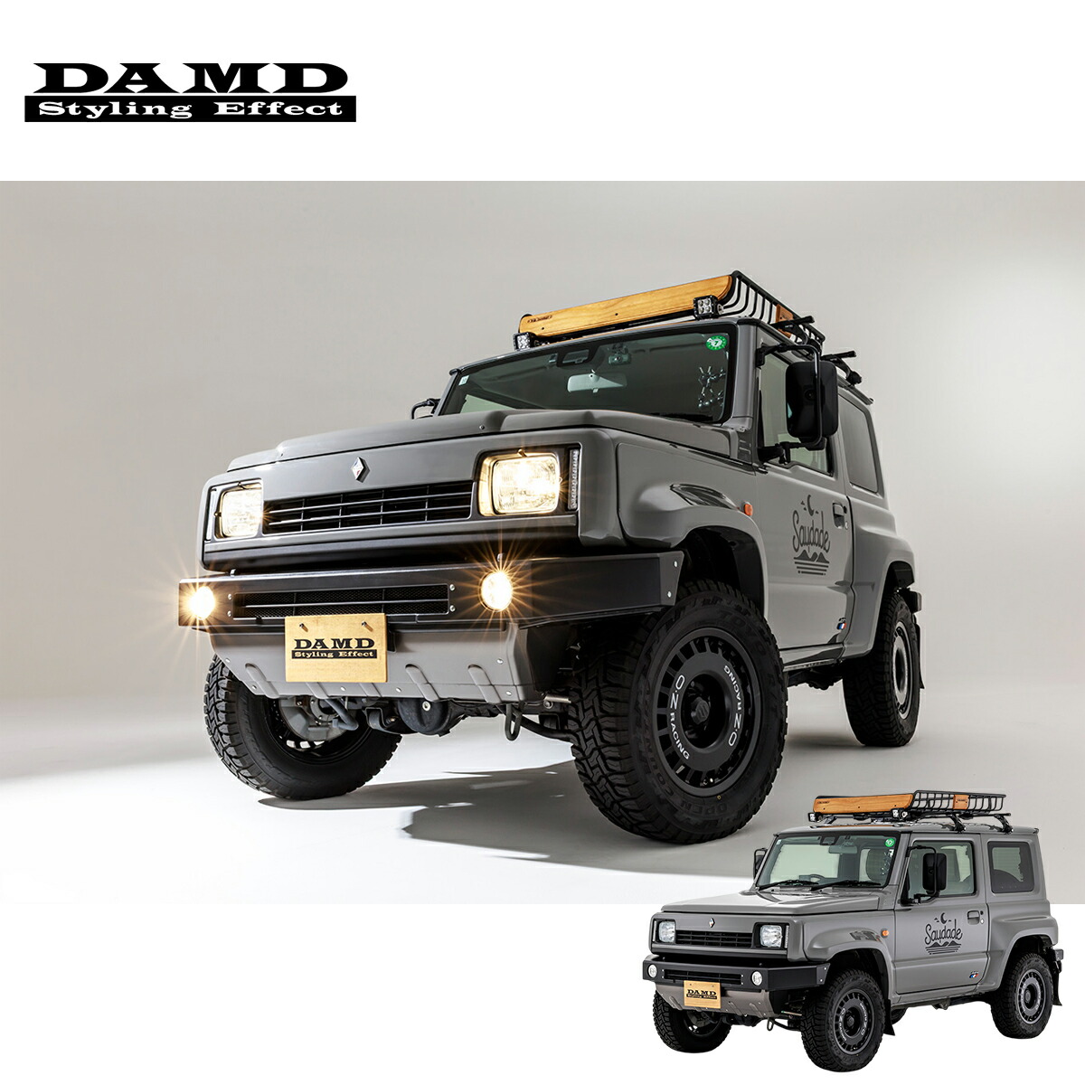 DAMD ダムド 【JIMNY SIERRA saudade】 saudade コンプリートキット＋OZ Rally Racing 5本セット ボンネットフードカバー無 未塗装品素地 ジムニーシエラ JB74W 2018.7～ 1-4型 個人宅配送不可 離島は要確認 232,650円