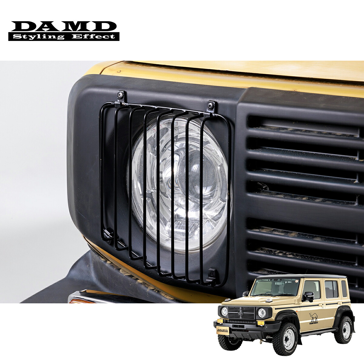 DAMD ダムド 【JIMNY NOMADE “little G.TRADITIONAL”】 little G. ストーンガード for ヘッドランプ マットブラック ジムニーノマド JC74W 1型 個人宅配送不可 離島は要確認 12,012円