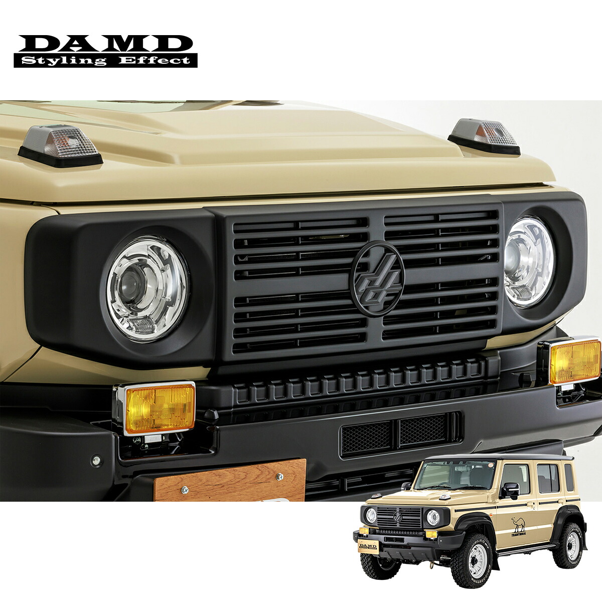 DAMD ダムド 【JIMNY NOMADE “little G.TRADITIONAL”】 little G. TRADITIONAL フロントグリル マットブラック塗装品 ジムニーノマド JC74W 1型 個人宅配送不可 離島は要確認