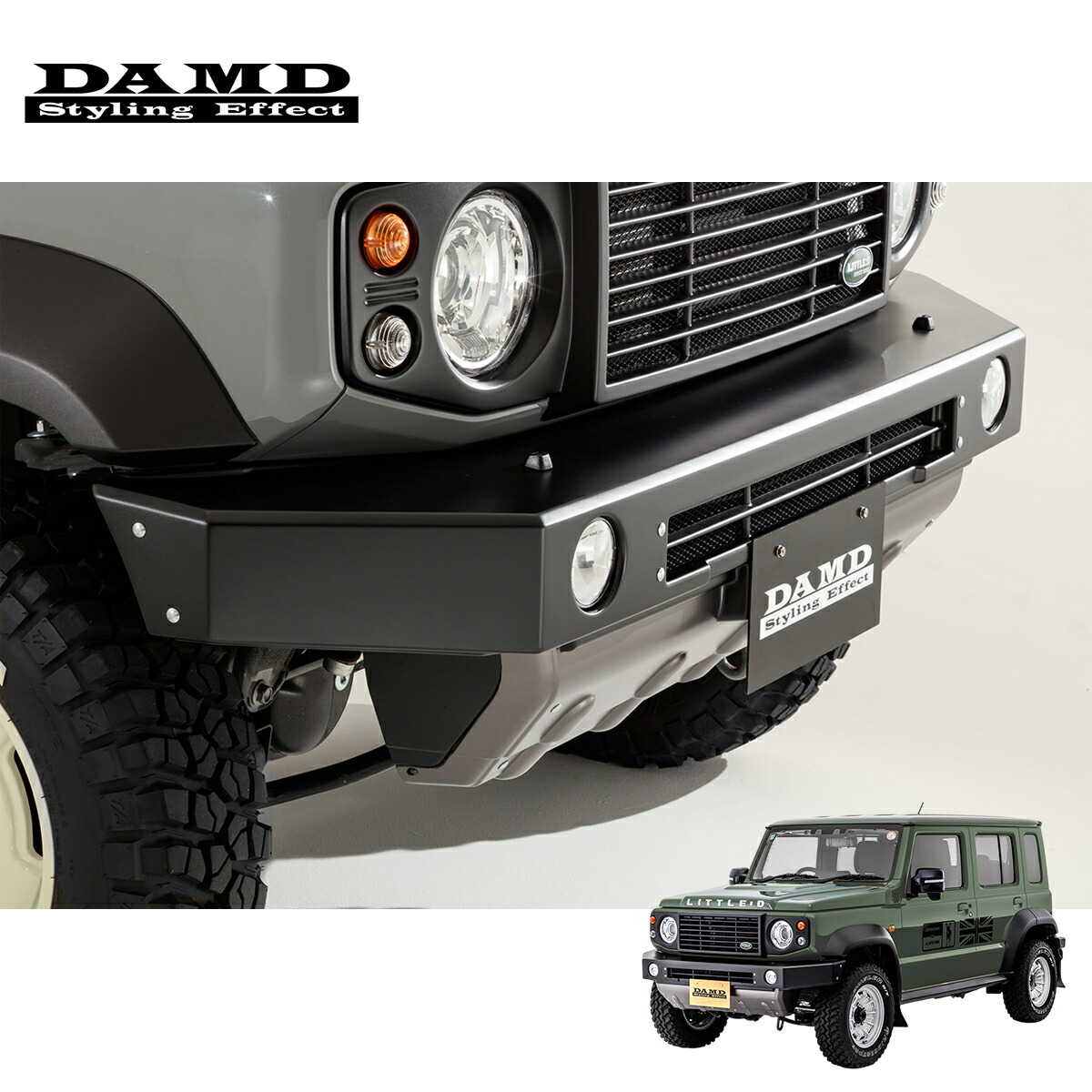 DAMD ダムド 【JIMNY NOMADE “little D.”】 フロントバンパー 未塗装品素地 ジムニーノマド JC74W 1型 個人宅配送不可 離島は要確認