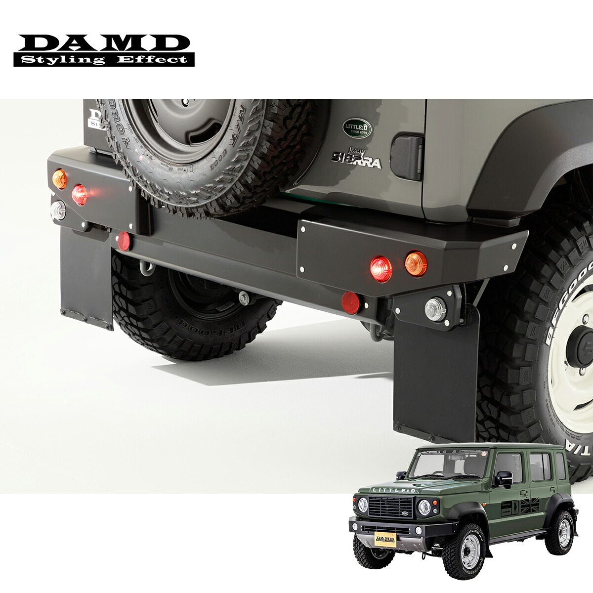 DAMD ダムド 【JIMNY NOMADE &ldquo;little D.&rdquo;】 リアバンパー 未塗装品素地 ジムニーノマド JC74W 1型 個人宅配送不可 離島は要確認｜オートクラフト