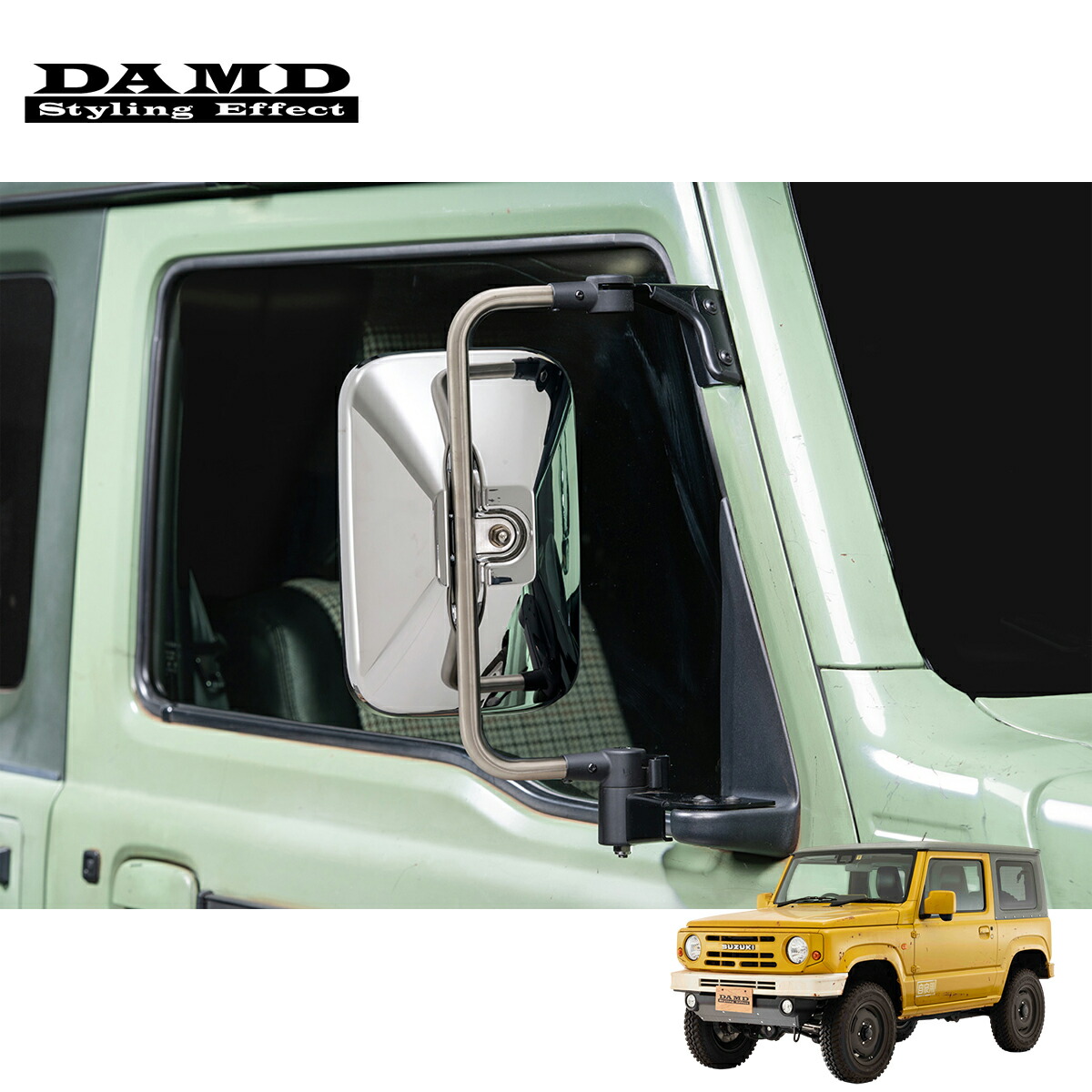 DAMD ダムド 【JIMNY the ROOTS.】 トラックミラー メッキ ジムニー JB64W 2018.7～ 1-4型 個人宅配送不可 離島は要確認 48,840円