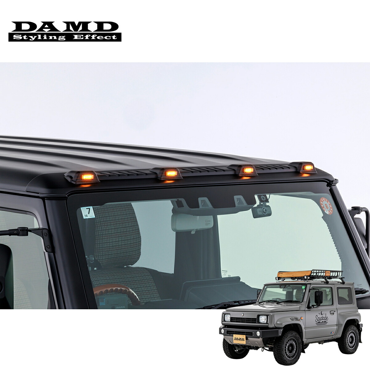 DAMD ダムド 【JIMNY SHIERA saudade】 デューリーマーカーマウント マットブラック塗装品 ジムニーシエラ JB74W 2018.7～ 1-4型 個人宅配送不可 離島は要確認