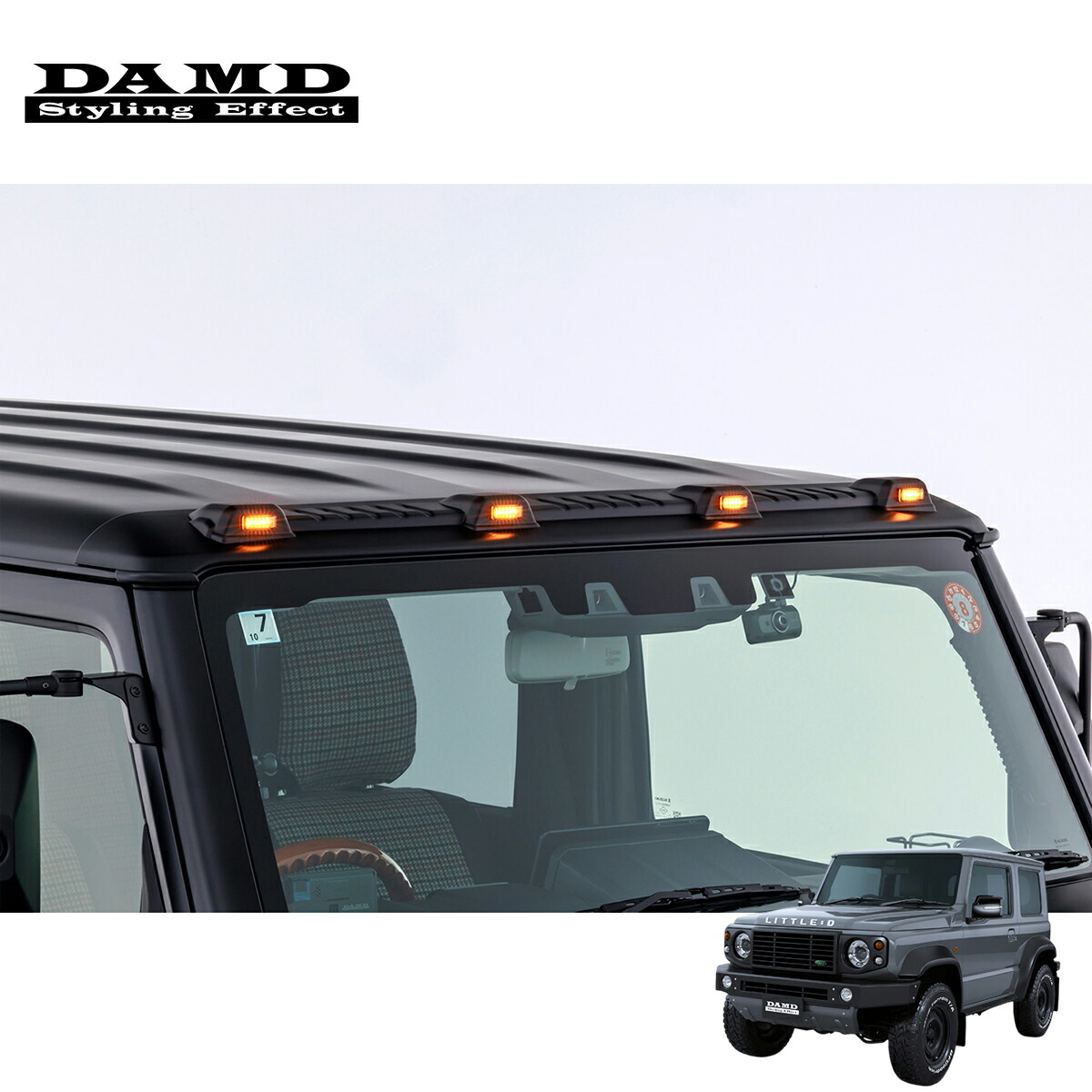 DAMD ダムド 【JIMNY SIERRA “little D.”】 デューリーマーカーマウント マットブラック塗装品 ジムニーシエラ JB74W 2018.7～ 1-4型 個人宅配送不可 離島は要確認