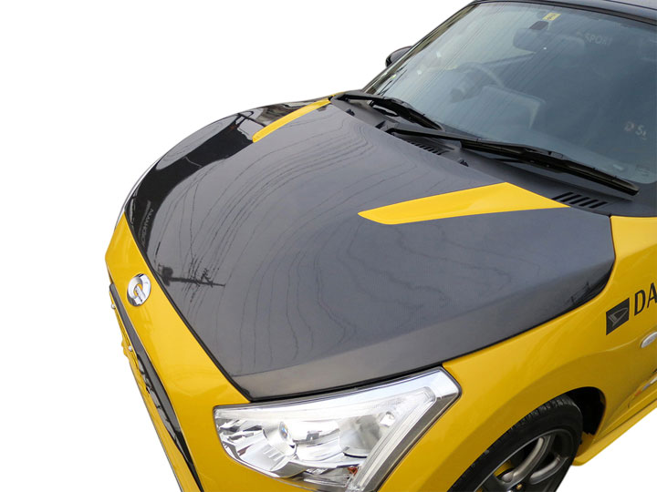 D-SPORT エアロボンネット カーボン トニコオレンジメタリック(R71) コペンRobe LA400K 14.06～ 個人宅配送不可 沖縄・離島は要確認
