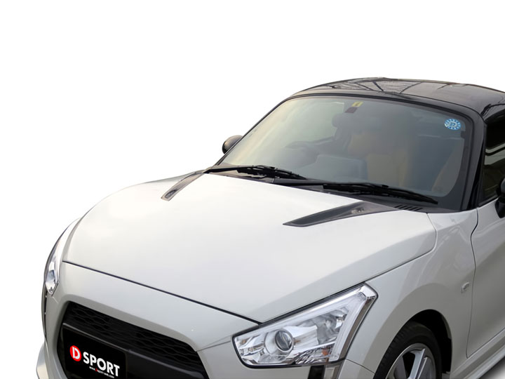 D-SPORT エアロボンネット FRP パールホワイトIII(W24) コペンRobe LA400K 14.06～ 個人宅配送不可 沖縄・離島は要確認