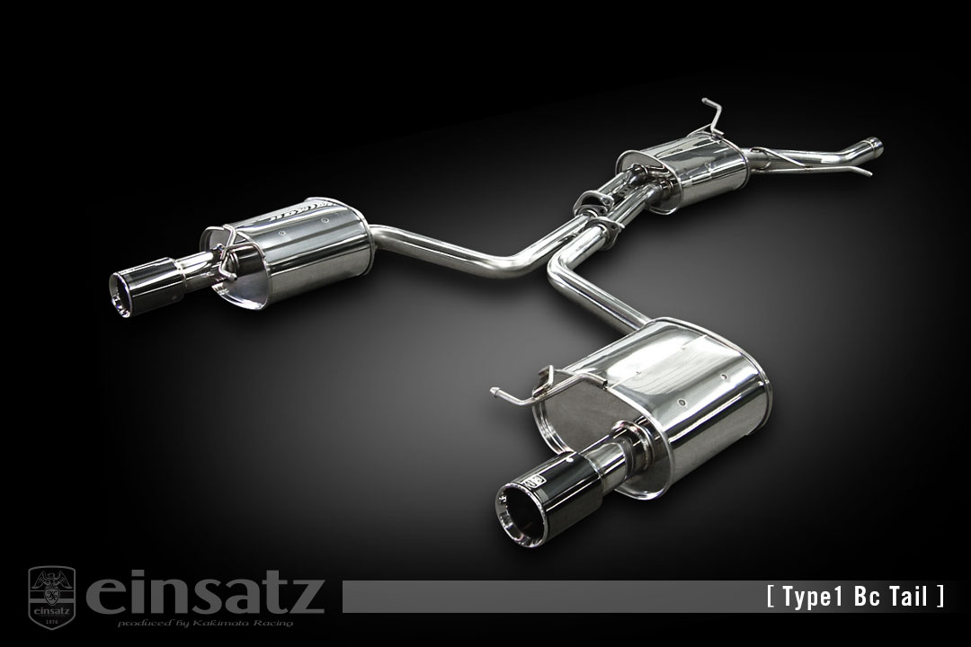 einsatz マフラー s-622 Type1 Tail ブラッククローム AUDI Q5 ABA-8RCDNF 12/11_M/C前 2.0_ターボ CDN 4WD 10/4～12/11 7AT [2.0TFSI クワトロ] 個人宅配送不可 北海道・沖縄・離島は要確認