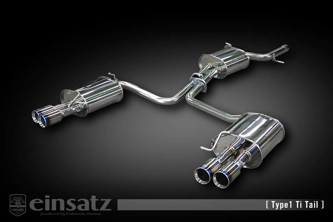 einsatz マフラー s-622 Type1 Tail チタンフェイス AUDI A5 ABA-8TCDNF 12/1_M/C前 2.0_ターボ CDN 4WD 10/4～12/1 7AT [2.0TFSI クワトロ] 個人宅配送不可 北海道・沖縄・離島は要確認
