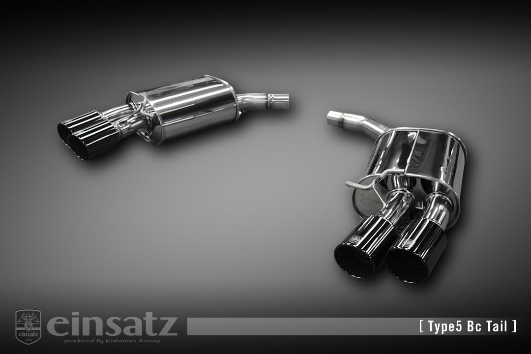 einsatz マフラー s-622 Type5 Tail ブラッククローム AUDI A4 アバント DBA-8WCYRF 2.0_ターボ CYR 4WD 16/5～19/1 7AT [2.0TFSI クワトロ Sライン] 個人宅配送不可 北海道・沖縄・離島は要確認