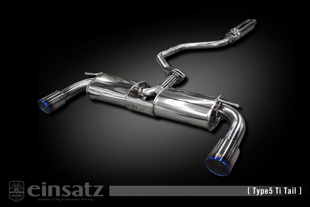 einsatz マフラー s-622 Type5 Tail ブラッククローム VOLKS WAGEN ゴルフVII ABA-AUCHH 17/5_M/C前 2.0_ターボ CHH FF 15/6～17/5 6MT [GTI] 個人宅配送不可 北海道・沖縄・離島は要確認