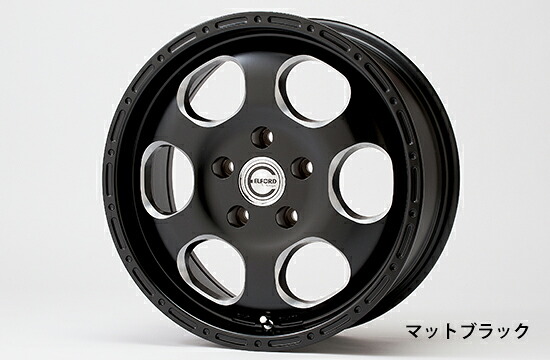 ELFORD エルフォード ブラッドストック 1ピース ホイール1本 デリカD:5 ディーゼル 2019年2月~2025年12月 3DA-CV1W 16×7.0J マットブラック|オートクラフト