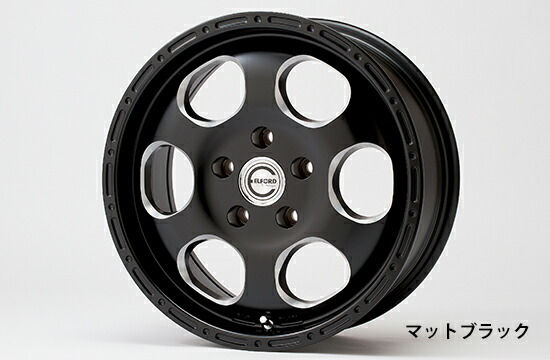 ELFORD エルフォード ブラッドストック 1ピース ホイール1本 エクストレイル32系 16×7.0J マットブラック|オートクラフト
