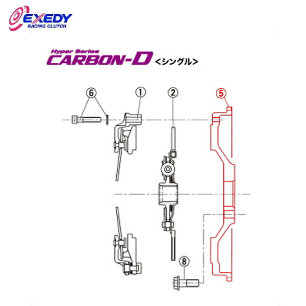 EXEDY エクセディ FH14 カーボンDシングル TH03SDMC1 (5) フライホイール アルテッツァ|オートクラフト