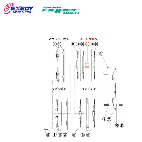 EXEDY エクセディ CH16 ハイパーマルチ MM023SR (5)SPLINE HUB ランサーエボリューション 4 5 6 7 8 9