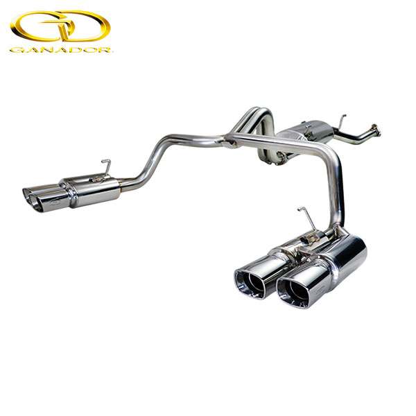 GANADOR マフラー Vertex 4WD/SUV LX570 DBA-,3BA-URJ201W H27/9-R3/10 3UR-FE [モデリスタリヤスカート] 左右4本出し ポリッシュ 個人宅配送不可 沖縄・離島は要確認