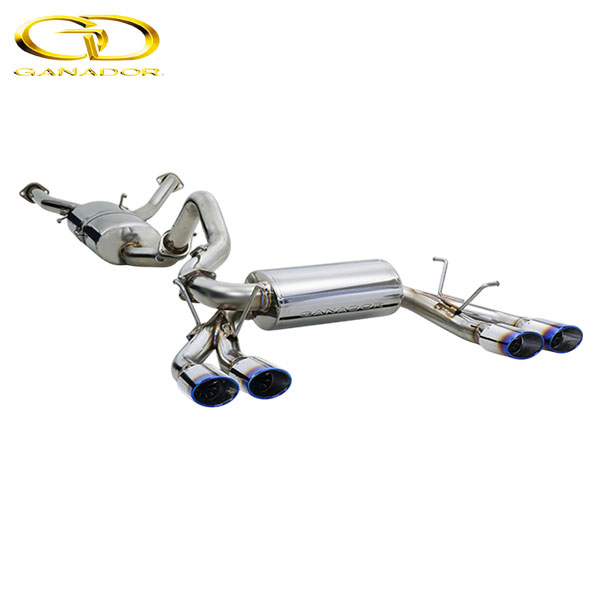 GANADOR マフラー Vertex 4WD/SUV ランドクルーザー300 ガソリン 3BA-VJA300W R3/8- V35A-FTS [GR SPORT] オーバル左右4本出し ブルー発色 個人宅配送不可 沖縄・離島は要確認｜オートクラフト