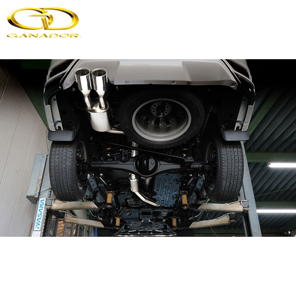 GANADOR マフラー Vertex 4WD/SUV ランドクルーザー300 ディーゼル 3DA-FJA300W R3/8- F33A-FTV [ZX モデリスタリヤスカート付] オーバル左ダブル出し ポリッシュ 個人宅配送不可 沖縄・離島は要確認
