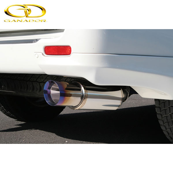 GANADOR マフラー Vertex 4WD/SUV ランドクルーザー100 (シグナス含む) ガソリン GH-UZJ100W H10/01-H19/09 2UZ-FE [標準バンパー] 左右出し ブルー発色 個人宅配送不可 沖縄・離島は要確認｜オートクラフト