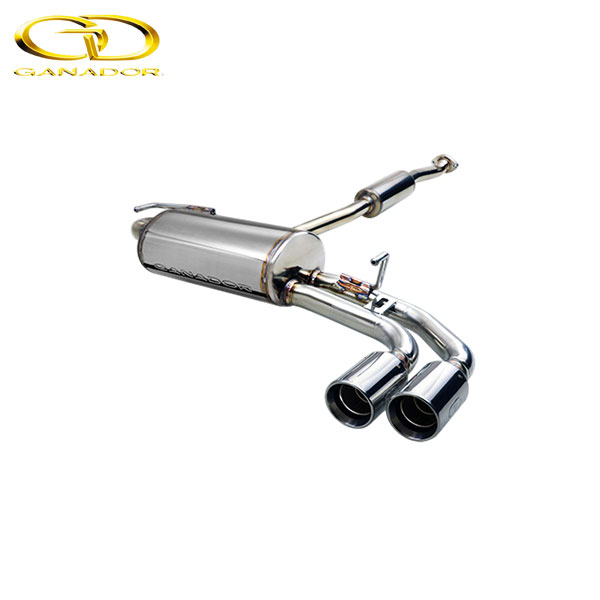 GANADOR マフラー Vertex 4WD/SUV C-HR ガソリン 3BA-NGX50 R2/8- 8NR-FTS 4WD [G-T / S-T グレード] 触媒以降(センター付) 右ダブル出し ポリッシュ 個人宅配送不可 沖縄・離島は要確認