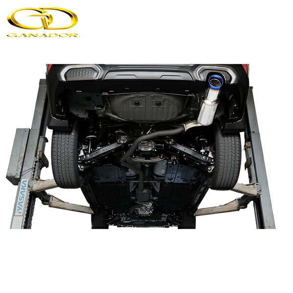 GANADOR マフラー Vertex 4WD/SUV フォレスター 5AA-SLG R7/4- FB25 [Premium / X-BREAK（EX含）] 右シングル出し ブルー発色 個人宅配送不可 沖縄・離島は要確認｜オートクラフト