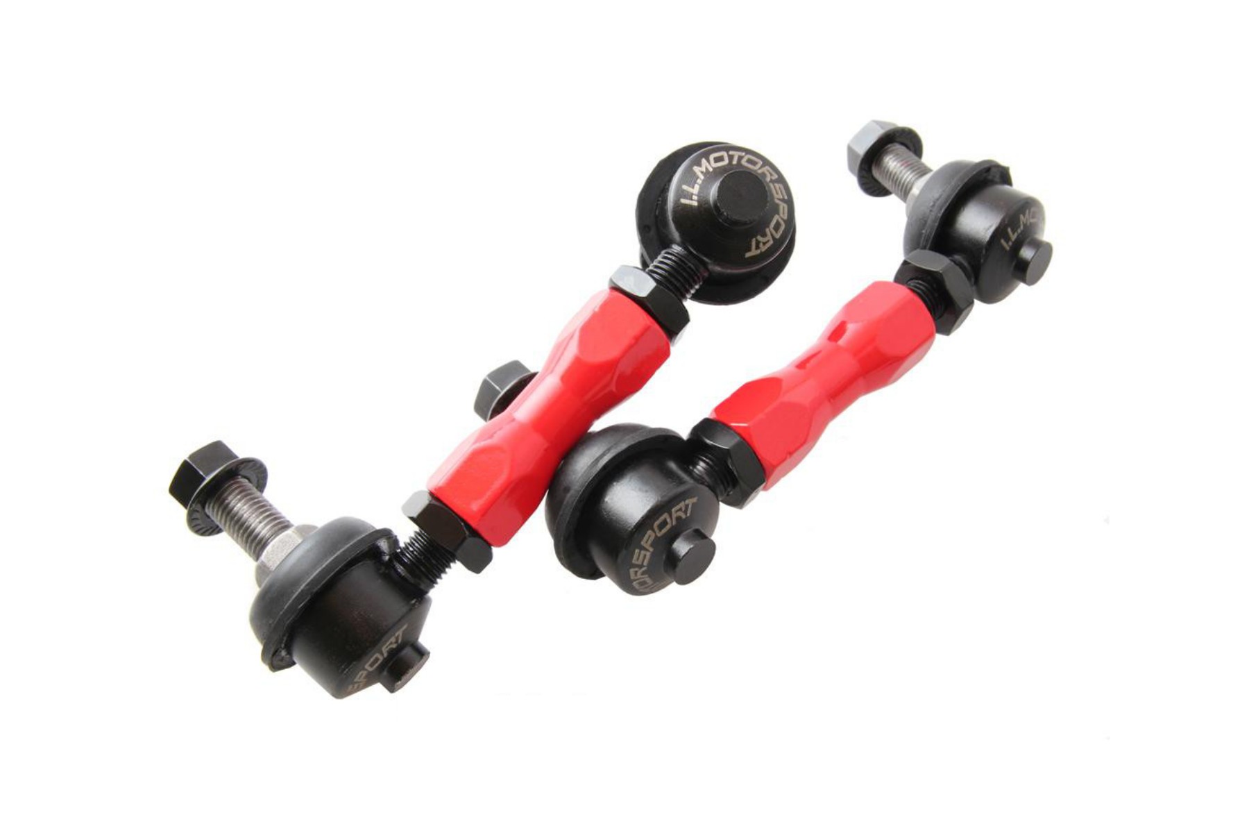 I.L.モータースポーツ スタビライザーリンク 全長調整式 左右セット レッド ロードスター NCEC
